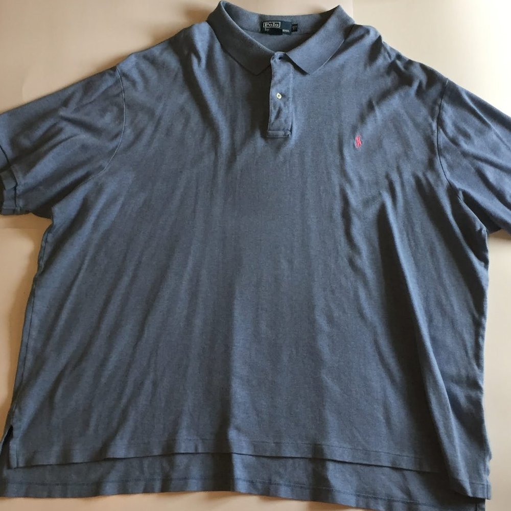 Polo Ralph Lauren 4XB Blue Polo Shirt Pink Pony